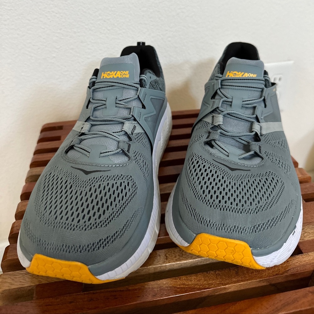 HOKA ONE ONE Mens Gaviota 2 Lead/Anthracite Running Walking Shoe Size 14 2E US